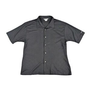 Playboy‎ Button Down Shirt Mens Size XL Black Plain Logo Bunny Authentic Rare